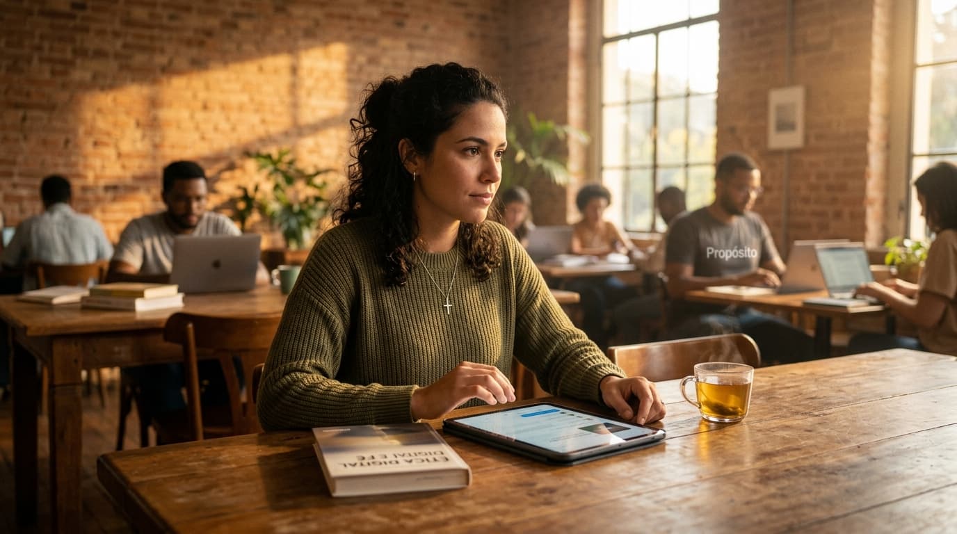 Imagem de capa fotográfica para o post Fé, Tecnologia e Propósito: Navegando no Mundo Digital com Sabedoria